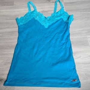 Stretchy Hollister tank with lace